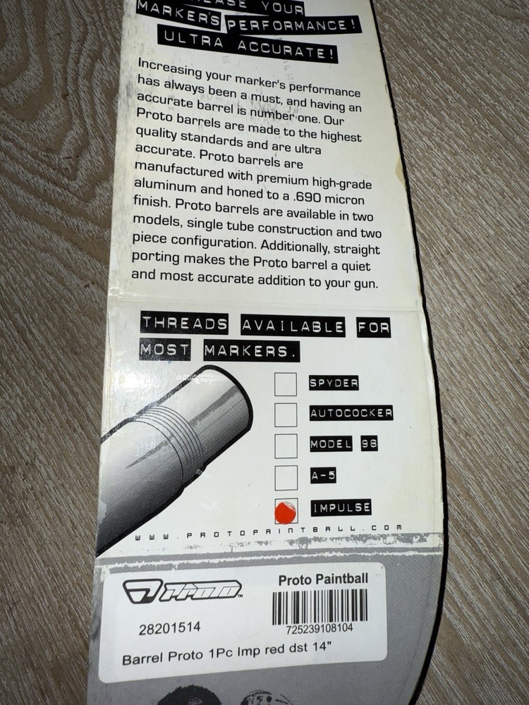 Proto 14 inch Barrel Impulse Thread 28201514