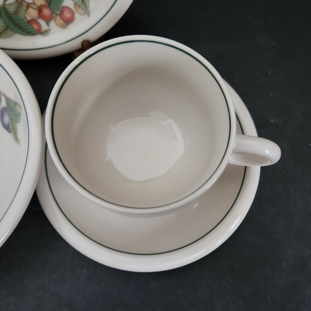 Wholesome by Epoch 5 Pc. Place Setting. Green Trim