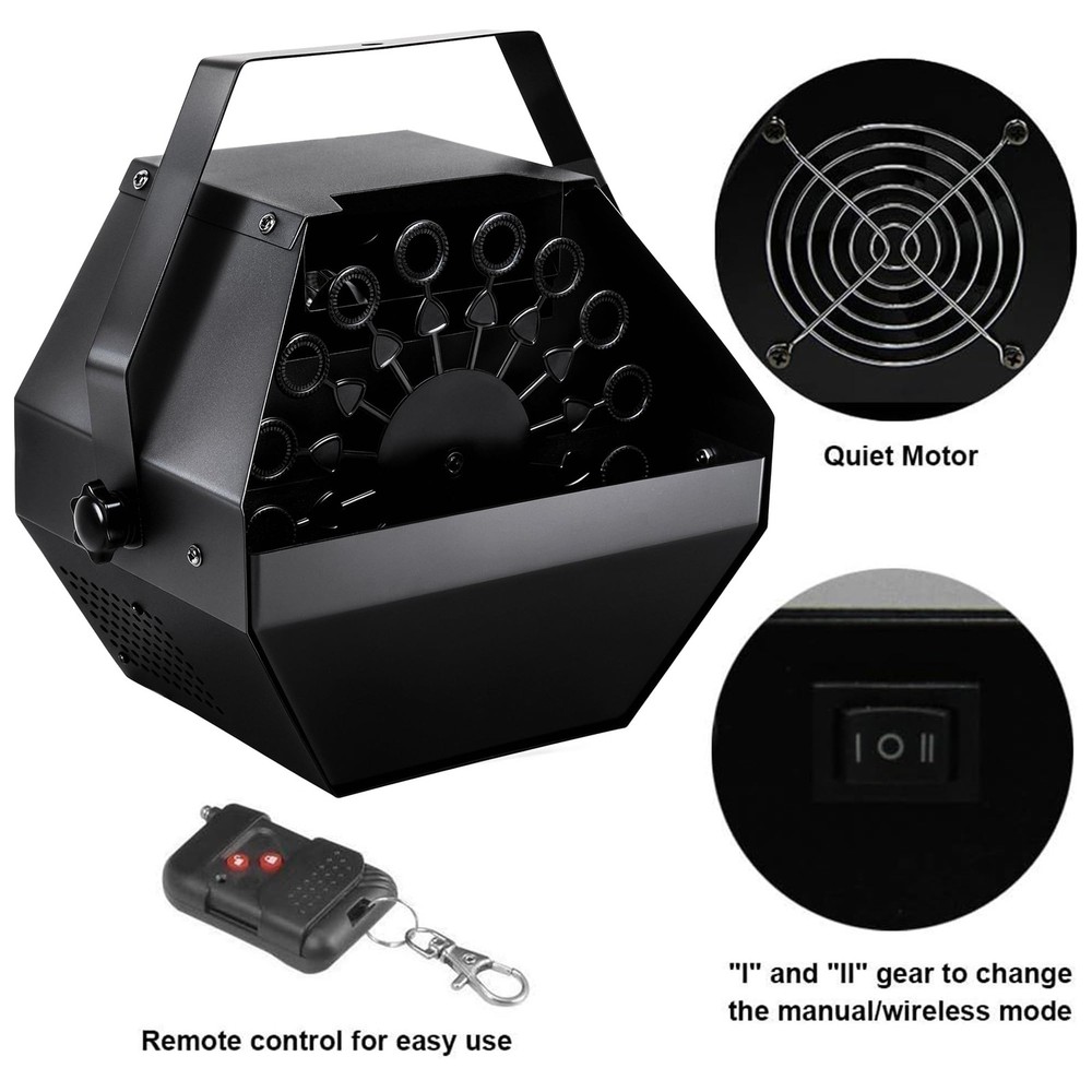 1L High-Capacity Automatic Bubble Machine with 45ft Remote, Metal Blower for ...