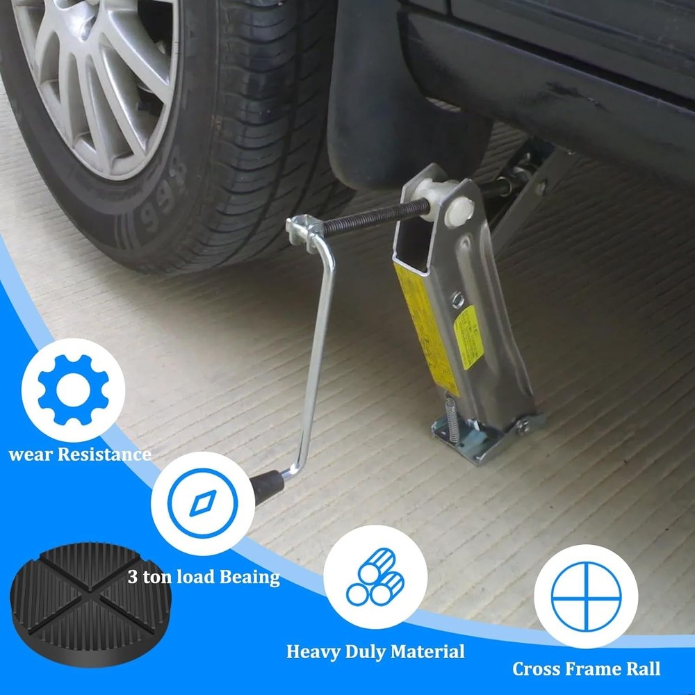 2 Pack Floor Jack Rubber Pad Universal Jack Pad Adapter, Pinch Weld Side Fram...