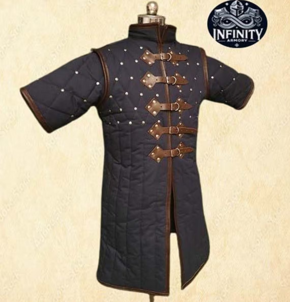 Handmade Medieval Gambeson - Authentic Padded Armor for Historical Reenactments