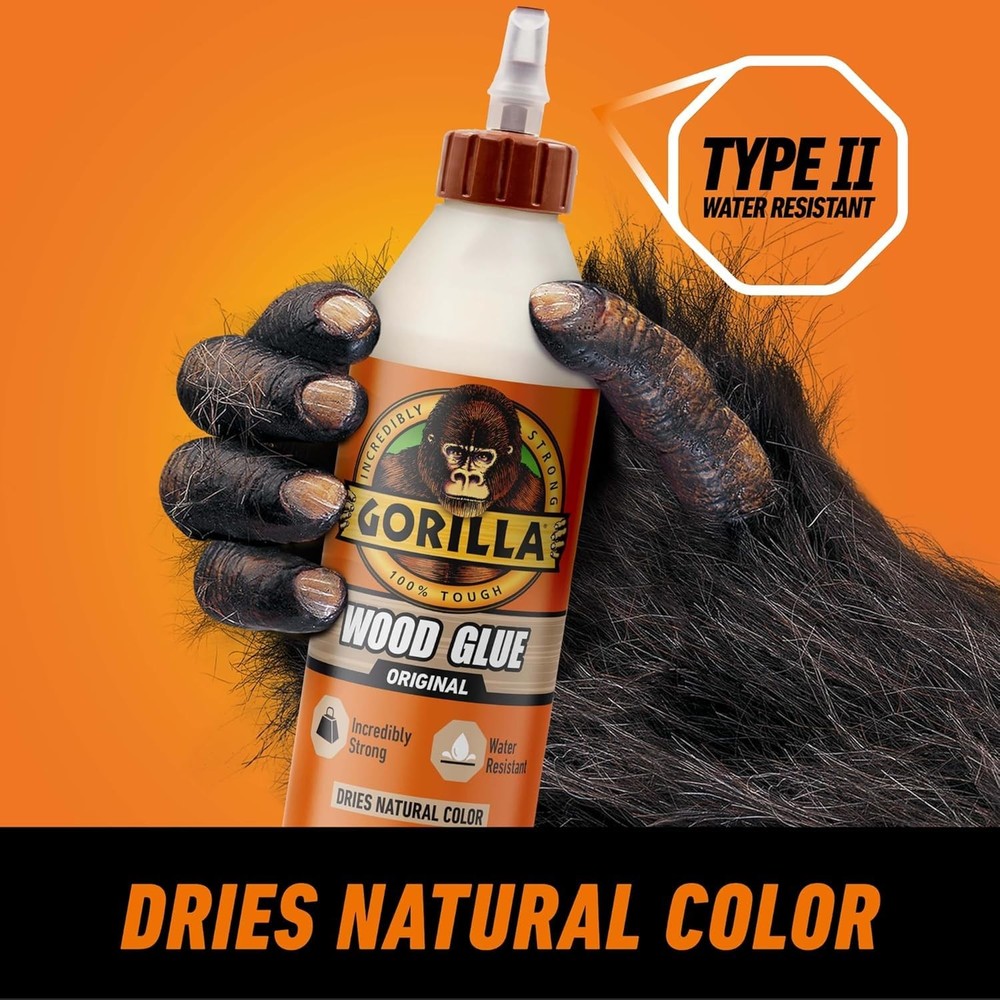 236ml Gorilla Waterproof Wood Glue Size 236, White