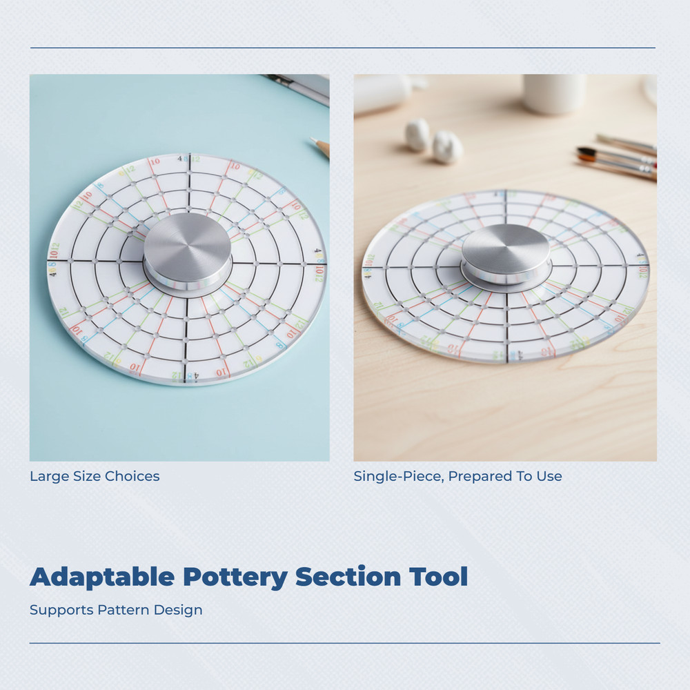 Circle Marking Disc Precise Division Pottery Tool Compact Size for Home Workshop