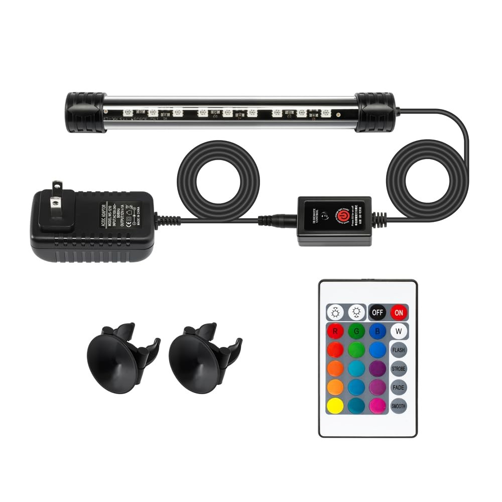 LED Aquarium Light with IP68 Waterproof and Memory Function Submersible Fish ...