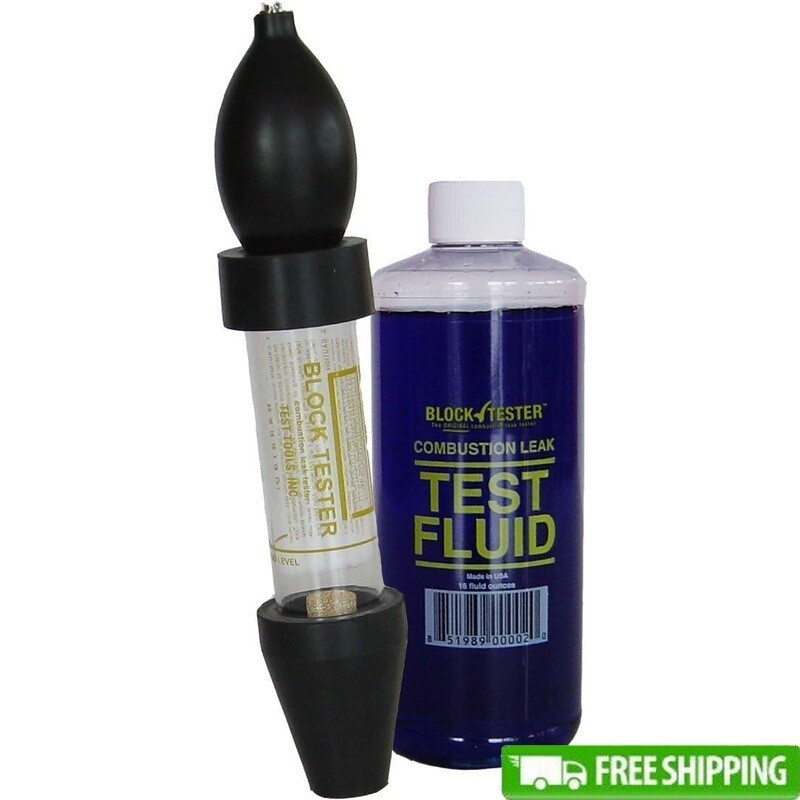 BT-500 Combustion Leak Test Kit Complete Fluid Blown Head Gasket Diagnostic Tool