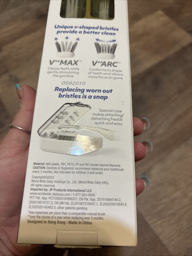 V-Eco Toothbrush 2Replaceable Brush Head System New Sealed