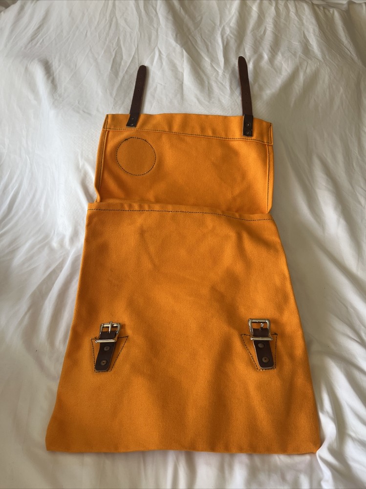 Duluth Pack Mini Duluth Pack Sack Orange Canvas Leather Trim New