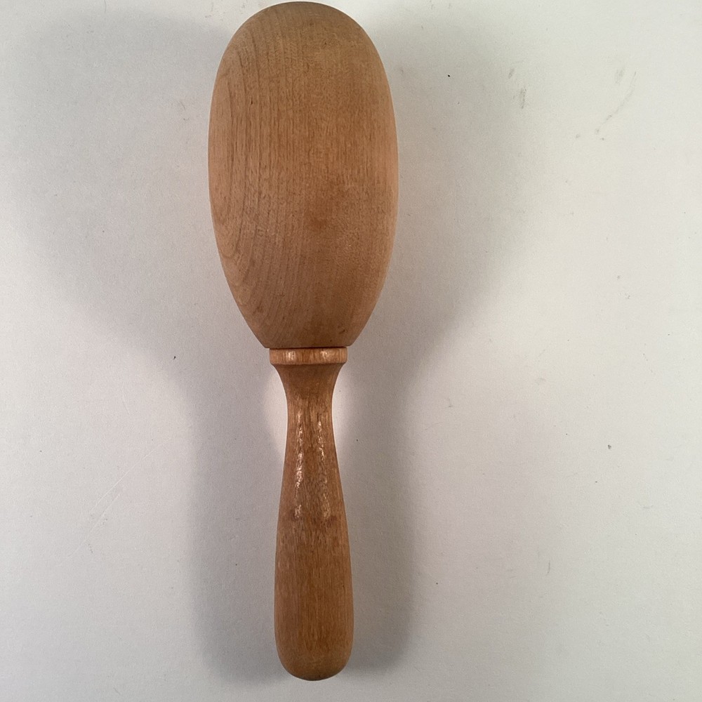 Sock Darning Egg Solid Wood Vintage 6” Long