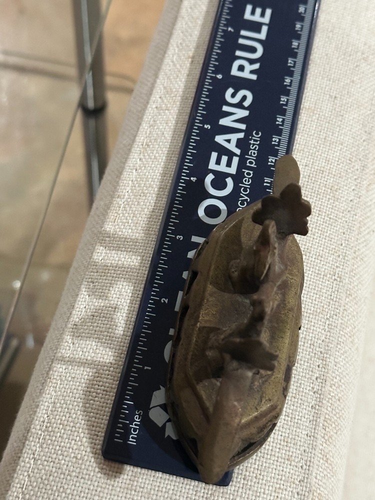 Antique Brass Dual Peacock Figurative Foot Scrubber