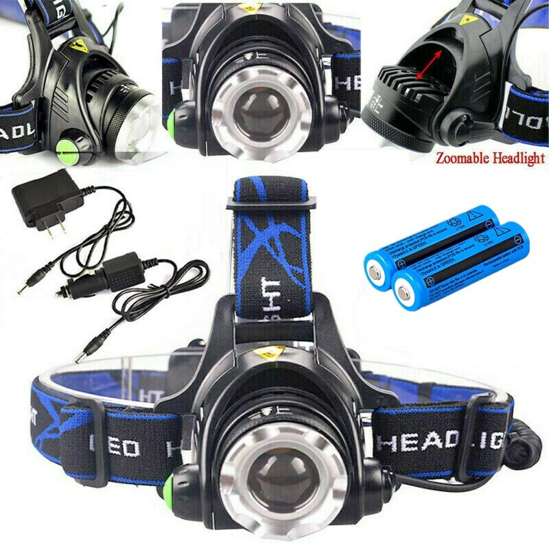 Brightness LED Headlight Headlamp Head Torch Flashlight Work Light Camping Lamp