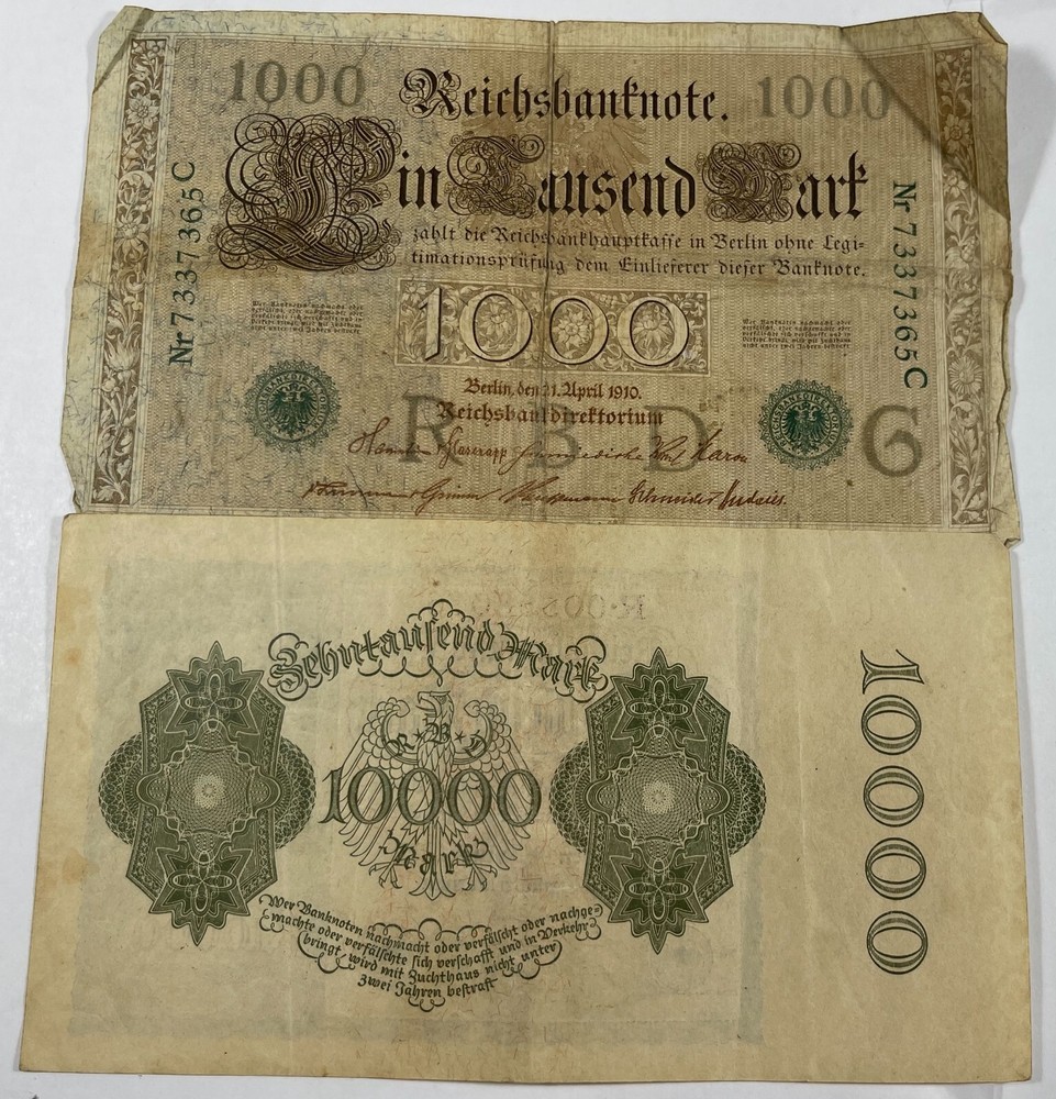 Germany 7 Diff. old notes mixed grades (#768)
