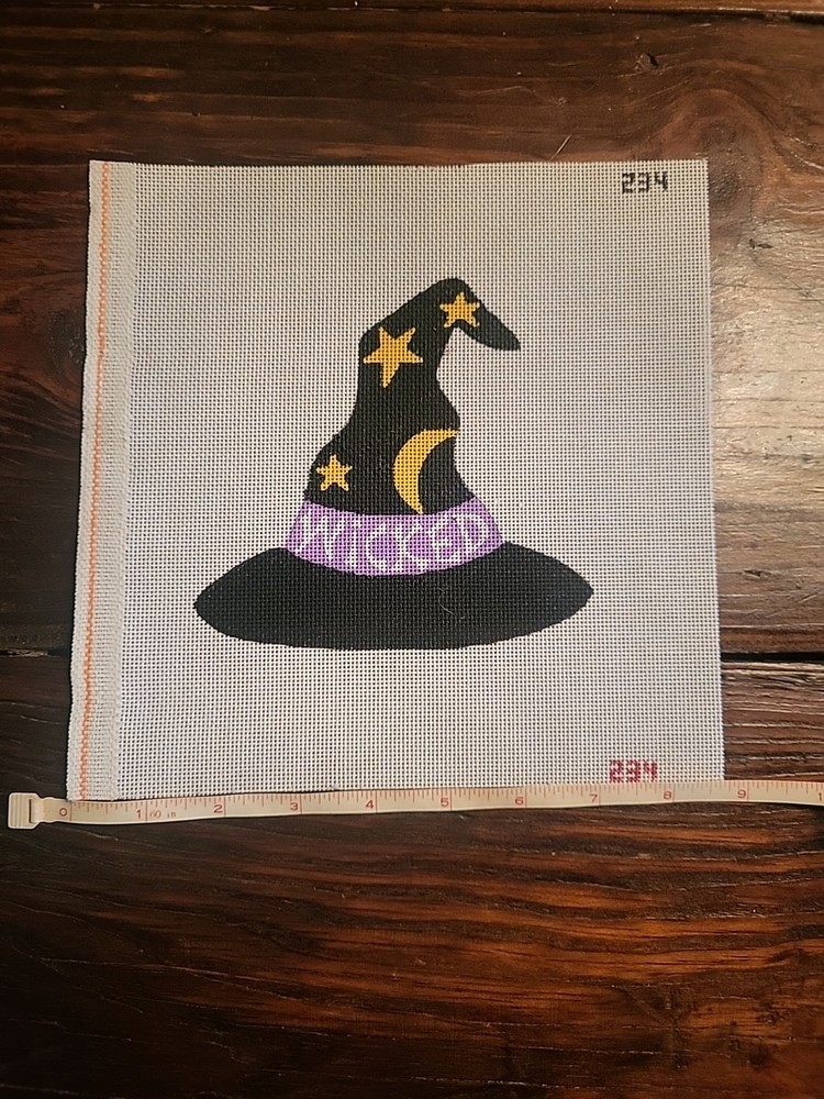 Wicked Witch's Hat Needlepoint Canvas