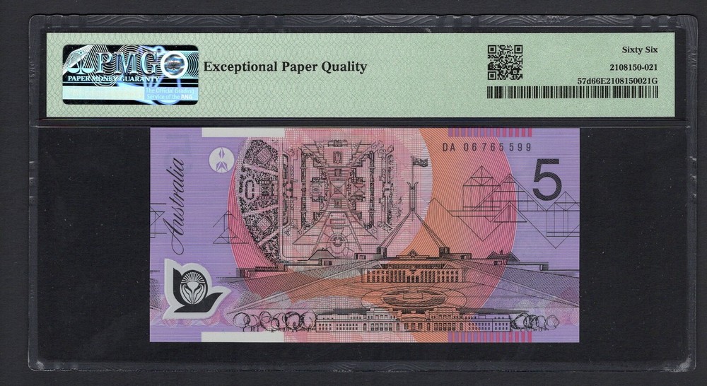 Australia 5 Dollars 2006 P57d Uncirculated Grade 66