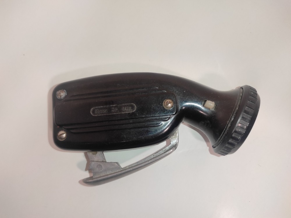 Soviet electrodynamic flashlight called "Zhuchok." "B-44."