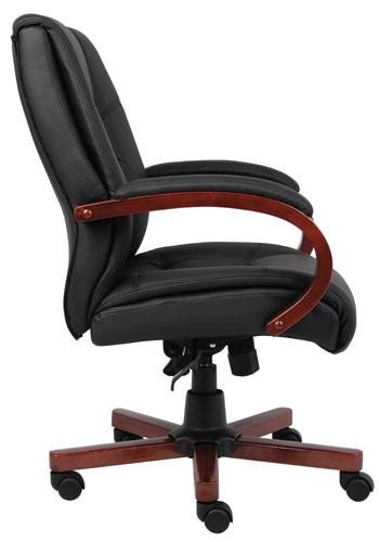 Mid Back Cherry Wood Executive Chair