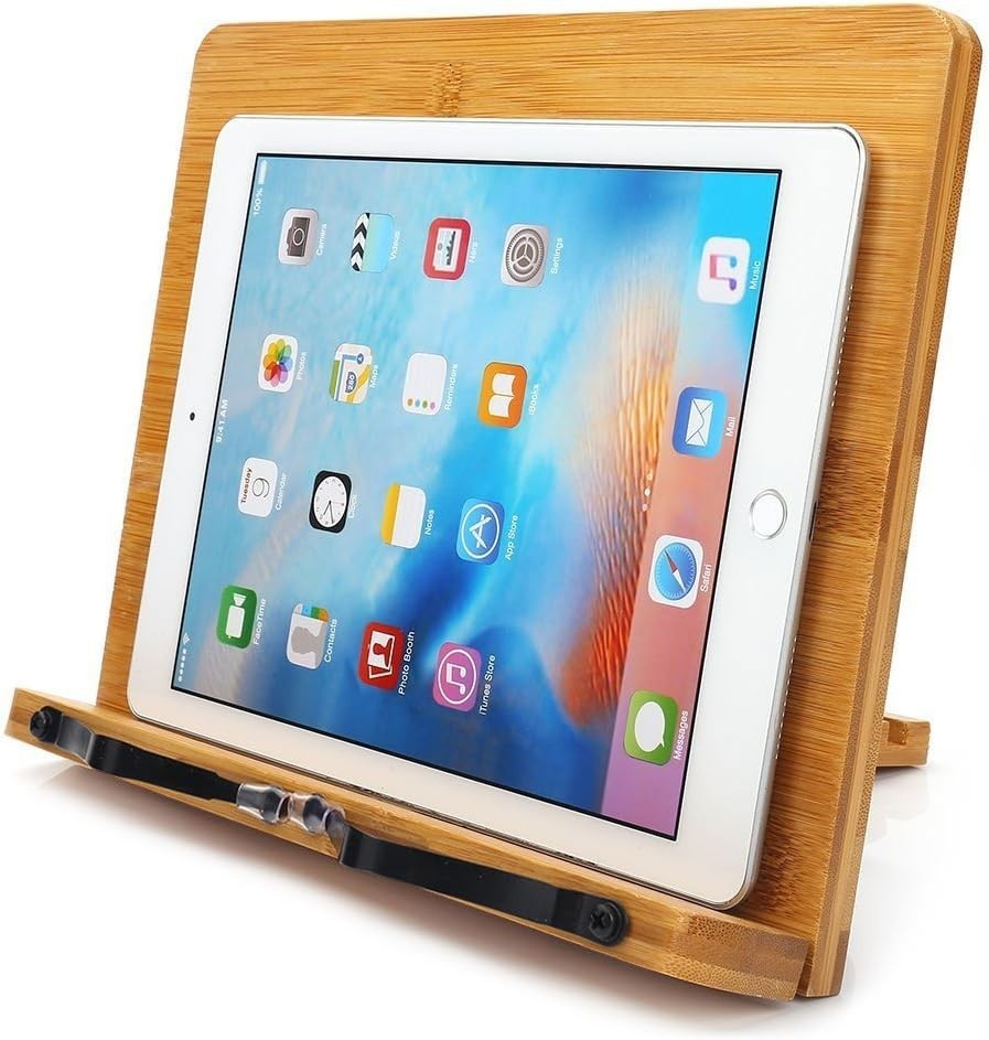 Adjustable Folding Bamboo Book Stand - Durable and Lightweight Reading Solution