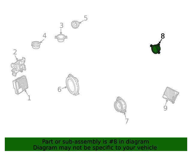 Genuine GM Quarter Panel Speaker 42812476