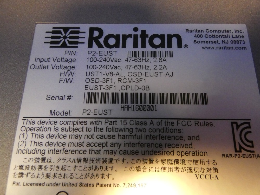 Raritan Paragon P2-EUST Enhanced User Station QTY 2