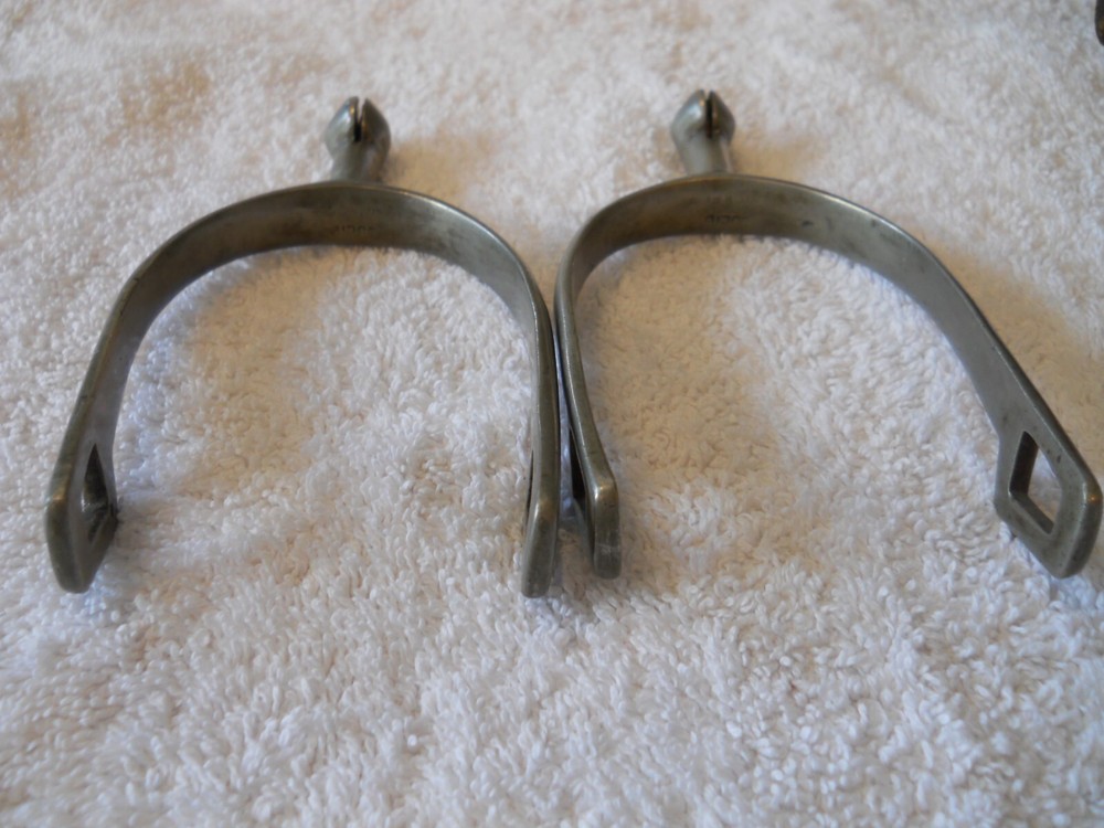 solid nickel spurs english ladies