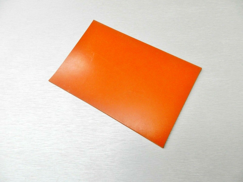 Silicone Rubber Pad High Temp Solid Sheet Red/Orange Commercial 3-1/2" x8" x1/4"