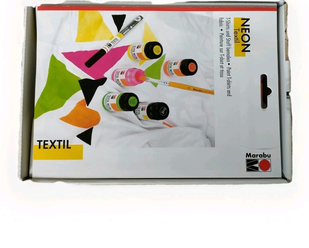 Marabu Textil Neon Fabric Painting Set