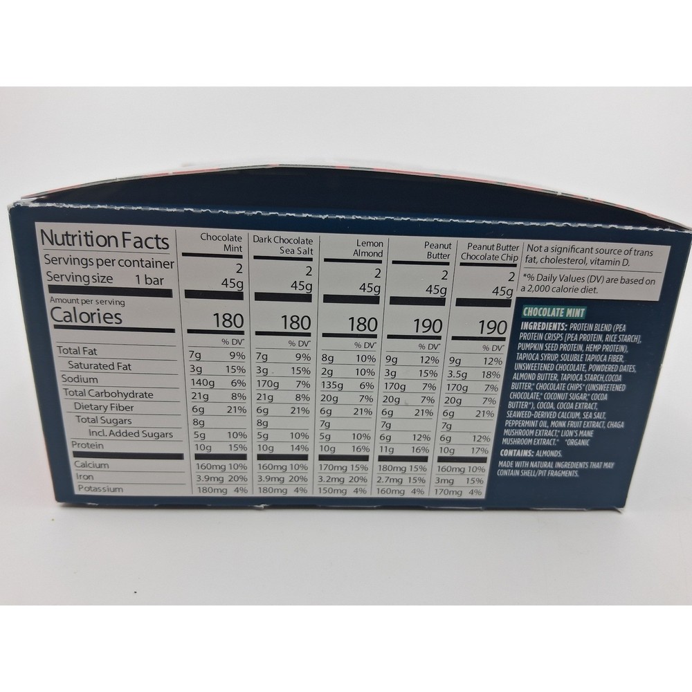 Laird Protein + Adaptogen Bars - Variety Pack 1 box/10 Bars