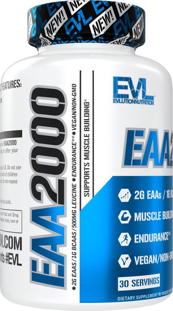 Evlution Nutrition EAA2000 - 2g Essential Amino Acids - 30 Servings
