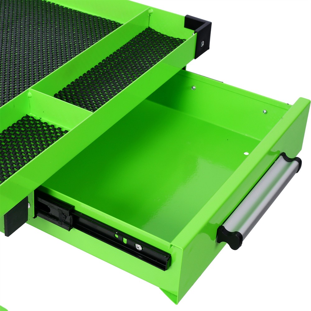 Adjustable Work Table with Drawers Rolling Tool Tray with Wheels 220lbs Capacity