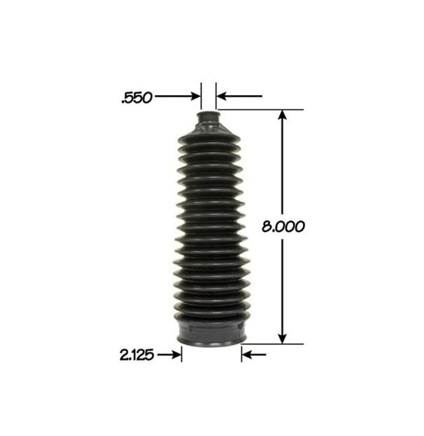 Front Steering Passenger Driver Side Set 2 Pieces Rack & Pinion Bellow Boots