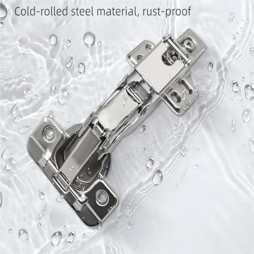 2 pcs 165 degree soft close fully covered frameless cabinet hinge, 3D