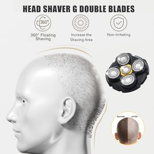 Shaver Replacement Heads Compatible with Microtouch Titanium Head Silvery-3