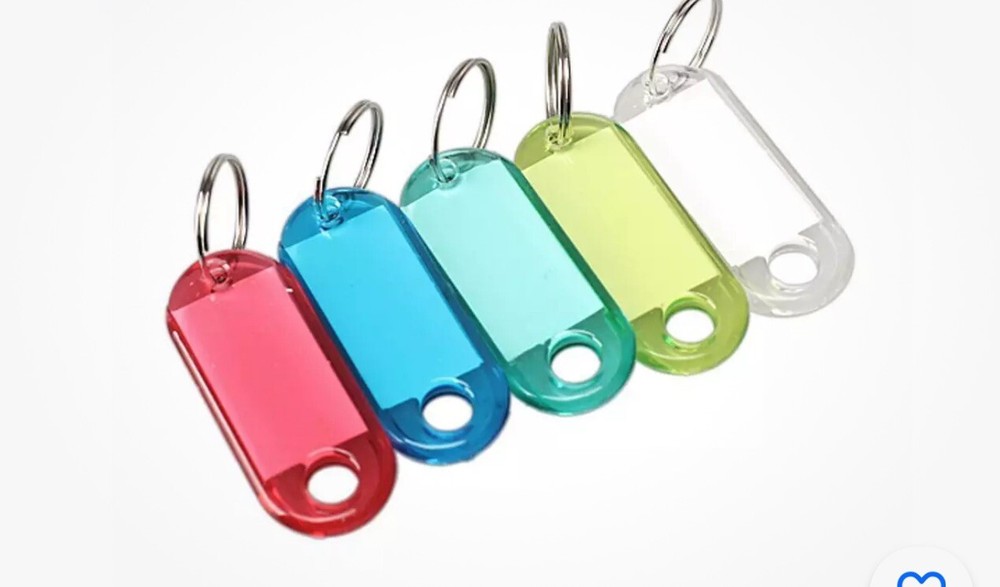 5 pcs Key Labels Waterproof Crystal Key Number Tags for Classification Name Tag