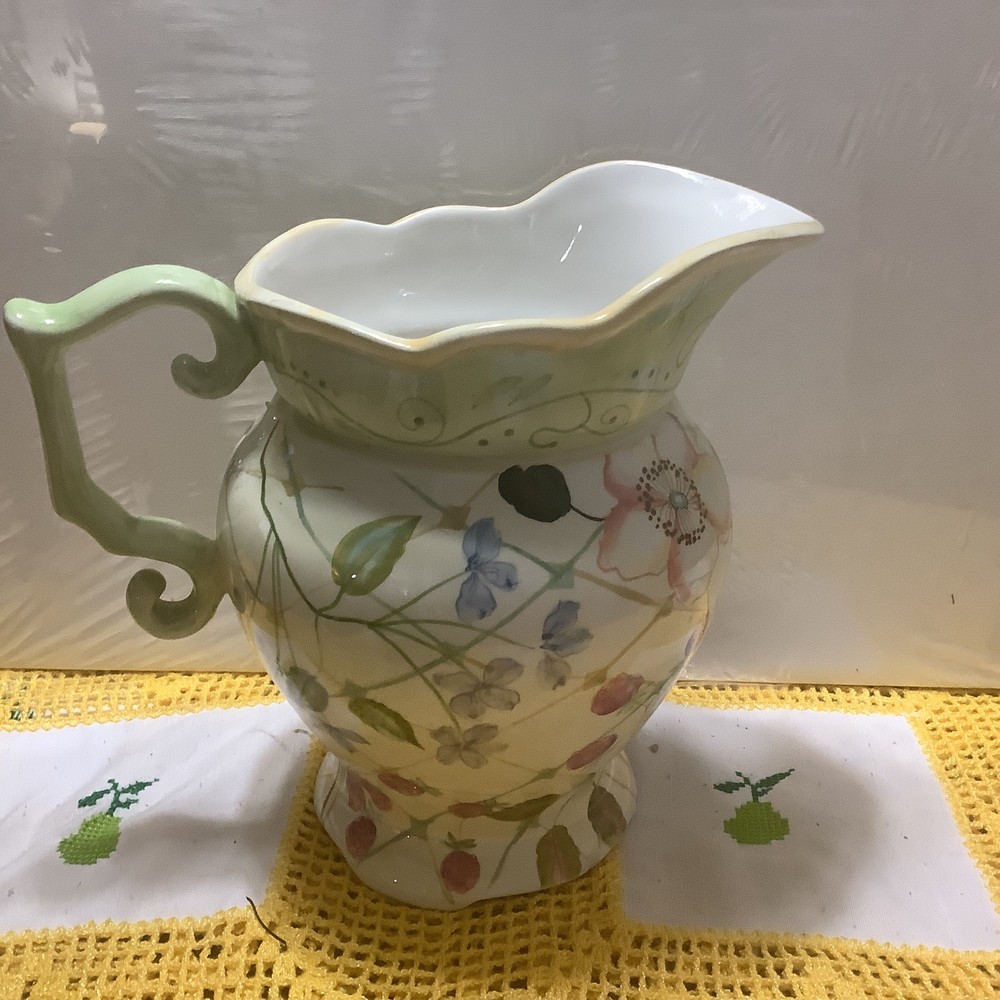 Tracery Porter Floral Pitcher