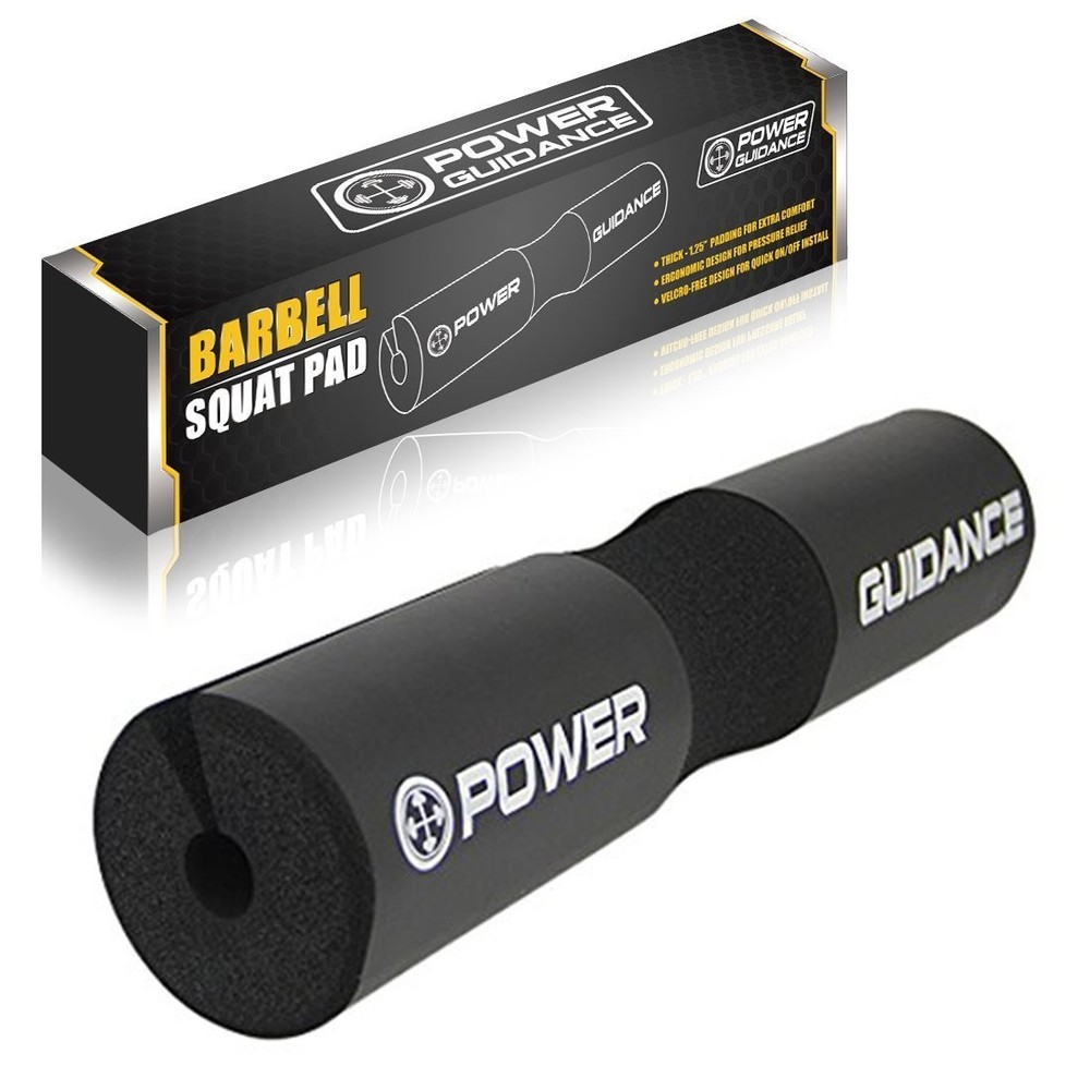 POWER GUIDANCE Barbell Squat Pad - Neck & Shoulder Protective - Black
