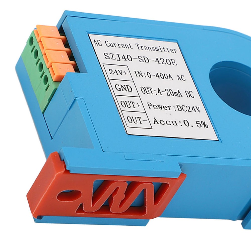 AC Current Transmitter 4‑20mA Output Single Phase AC Current Transducer Sensor