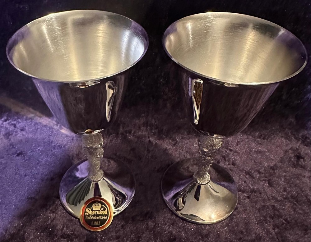 Sherwood silver plated goblets