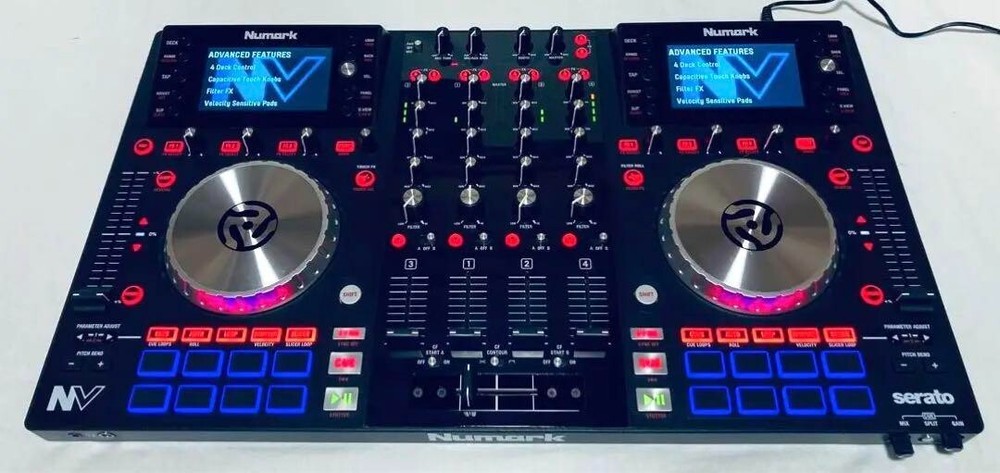 Numark NV 4 Deck Dual Display DJ Controller Black Very Good