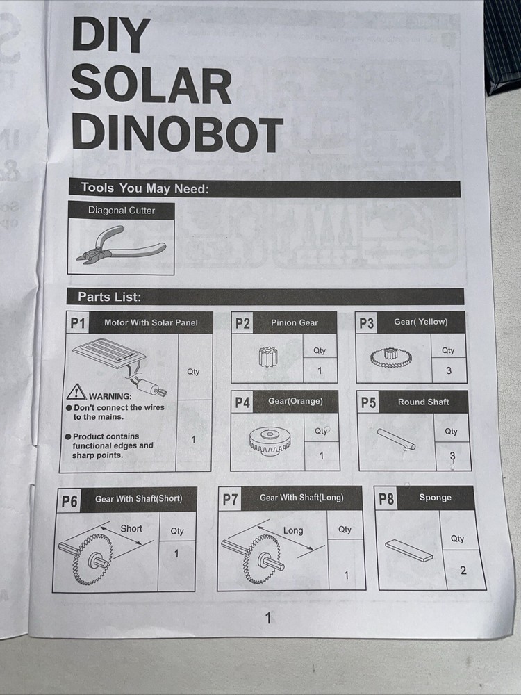DIY Solar Dinobot Robot Transformation Kit - Complete