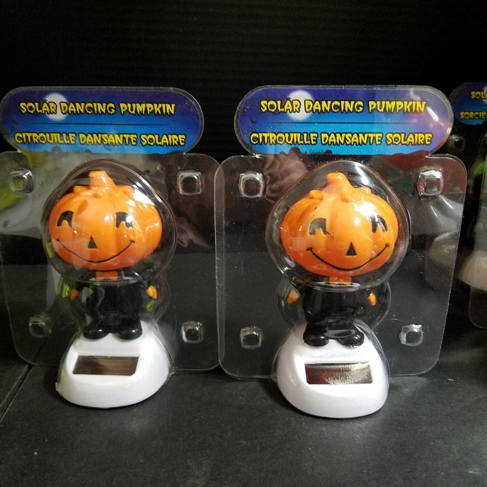 Solar Dancing Halloween Pumkins Lot Of 2