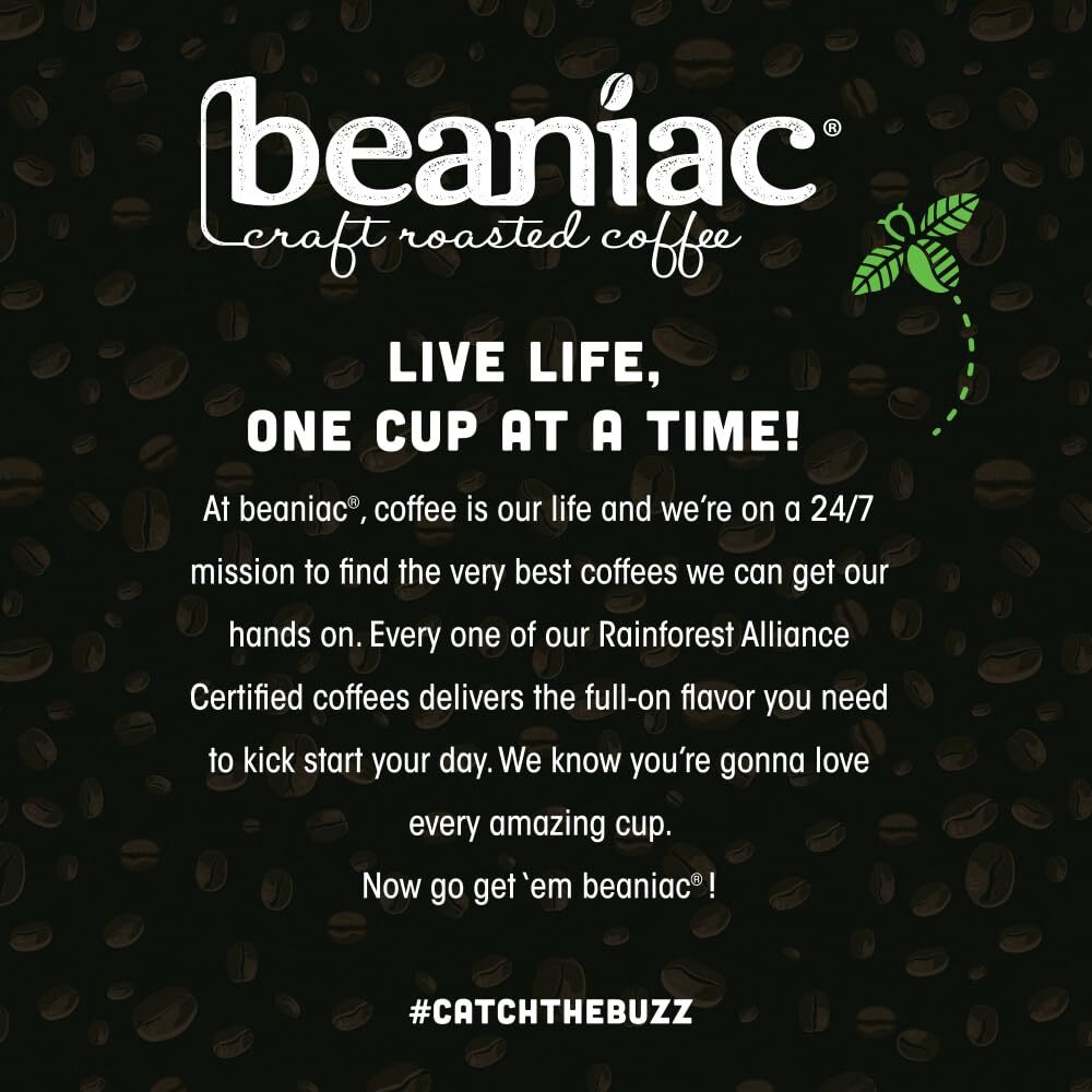Beaniac Organic Coffeehouse Blend Medium Roast 30 Count Compostable Pods