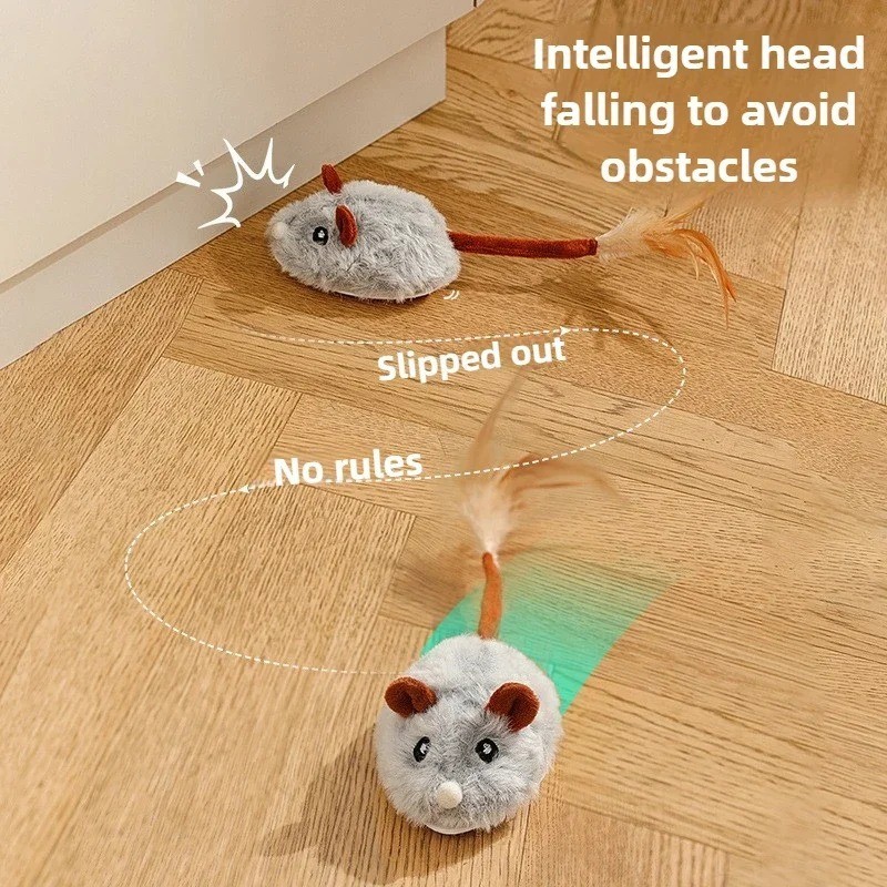 Automatic Electric Cat Toy USB Charging Interactive Squeaky Mouse