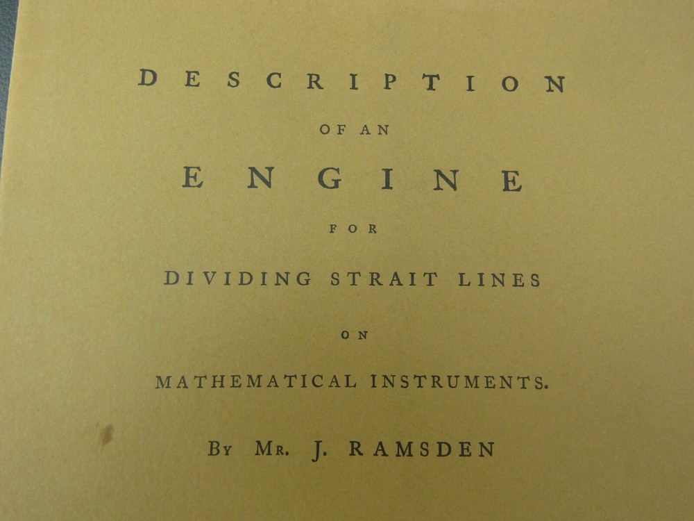 Description & prints of an Engine portfolio leaflet J Ramsden (reprint)