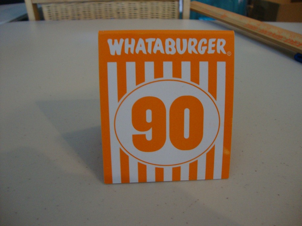 Whataburger Restaurant Tent Table Number #90