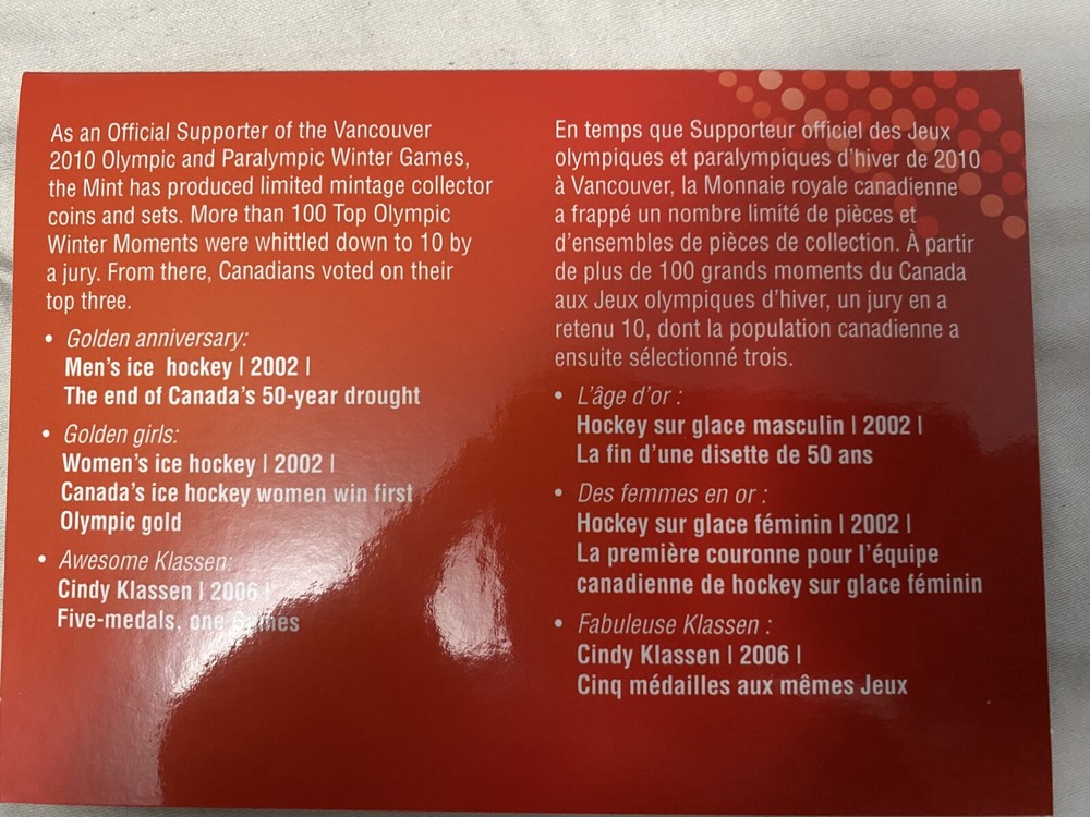 2010 Canada Olympic Special Edition UnCirculated Coin Set