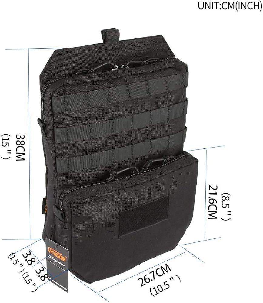 Tactical Hydration Pack Molle Vest Accessory Pouch 3L Mobility Hydration Carrier