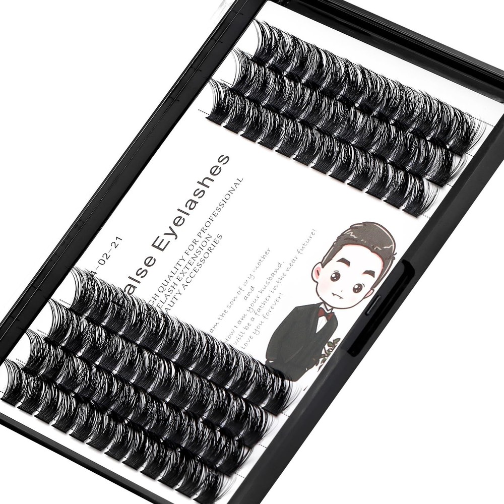 Bodermincer 84 Clusters D Curl Wide Cluster False 1 count (Pack of 84), Black