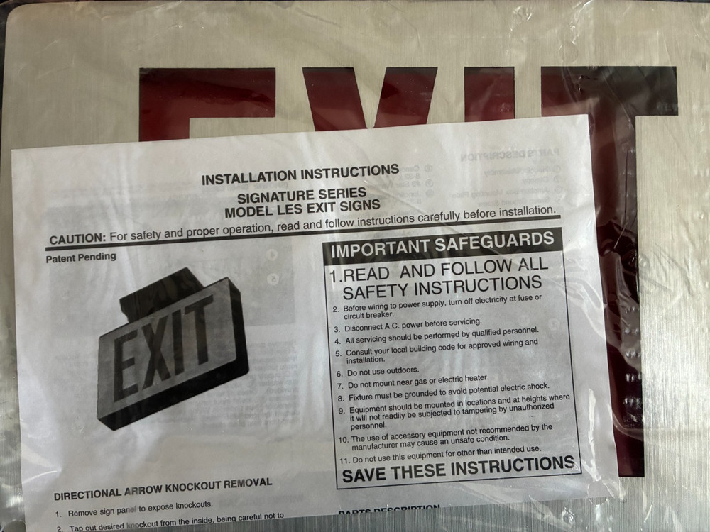 Lithonia light LES 1R