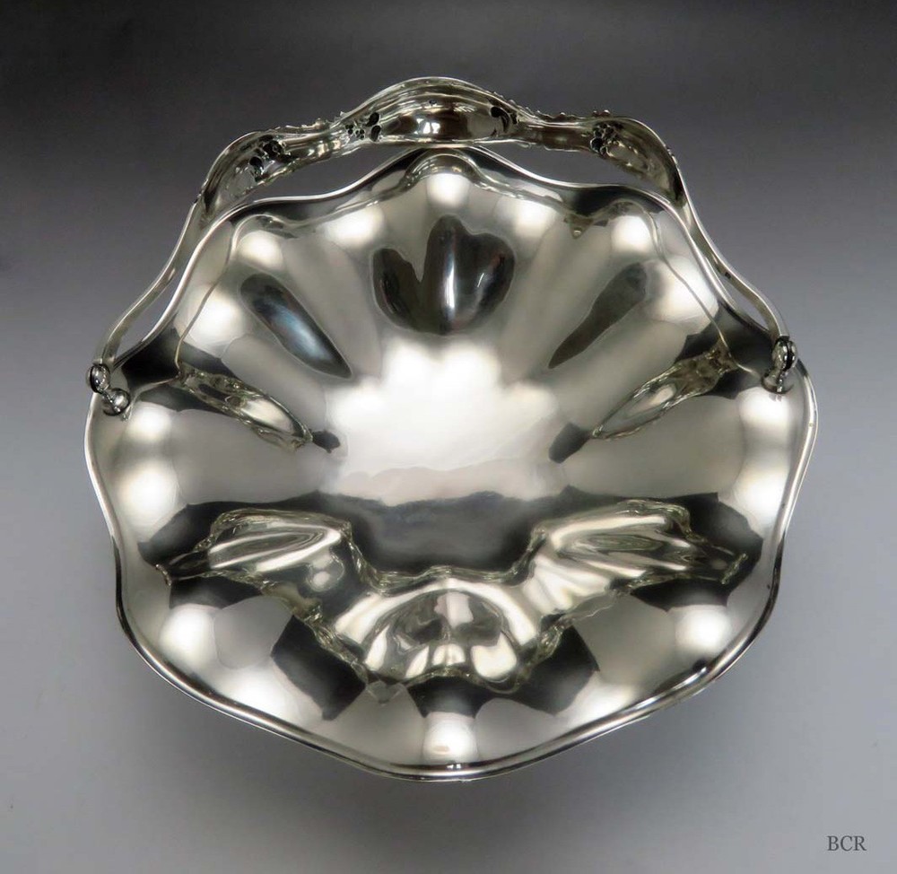 Impressive 1867 Dutch Silver Swing Handle Bridal Basket