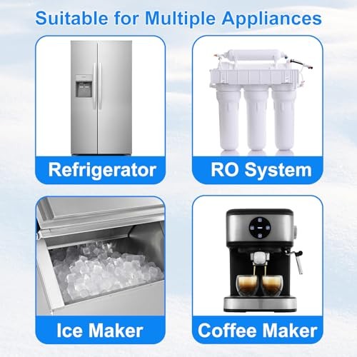 for Ice Maker and Refrigerator,Include 1/4" Water Line and Inline Water Filter