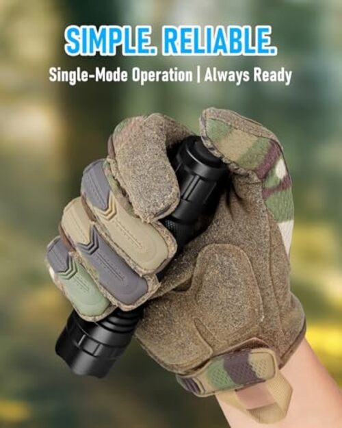 Tactical Flashlight with Holster, Single Mode LED Flashlight 1000 High Lumen